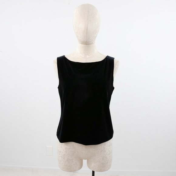 Vintage 90s M Velvet 2-Piece Set Pants Top Black - Picture 7 of 15